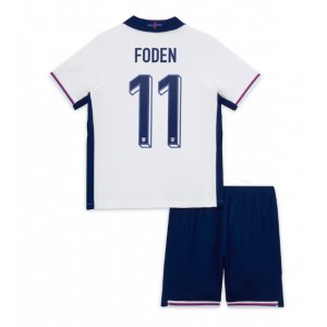 Fotbalové Dres Anglie Phil Foden #11 Dětské Domácí Oblečení ME 2024 Krátký Rukáv (+ trenýrky)
